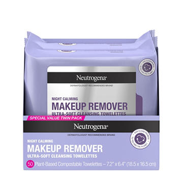 Neutrogena Makeup Remover Cleansing Towelettes Night Calming, 25 Count