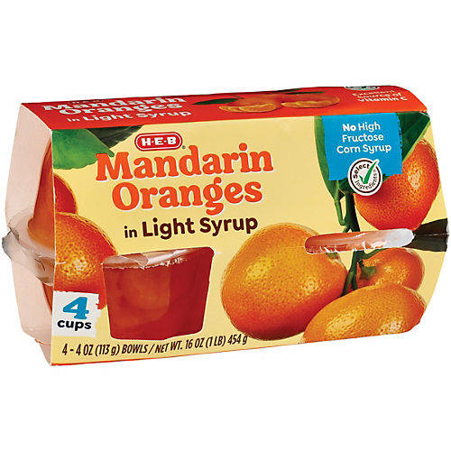 Golden Star Mandarin Oranges in Light Syrup, 4oz Cups, 20 Count