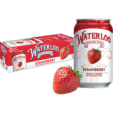 Waterloo Strawberry Sparkling Water 12 pk Cans