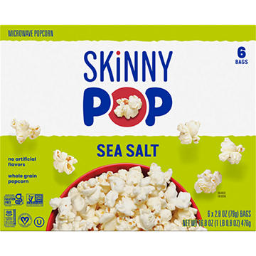 SKINNYPOP Microwavable Popcorn - Sea Salt