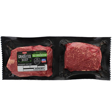 H-E-B Grass Fed Beef Tenderloin Steak Boneless Extra Thick, USDA Choice