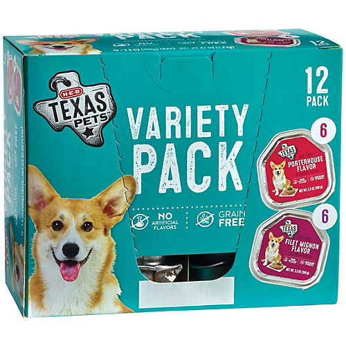 H E B Texas Pets Wet Dog Food Filet Mignon Porterhouse Variety Pack Shop Food at H E B