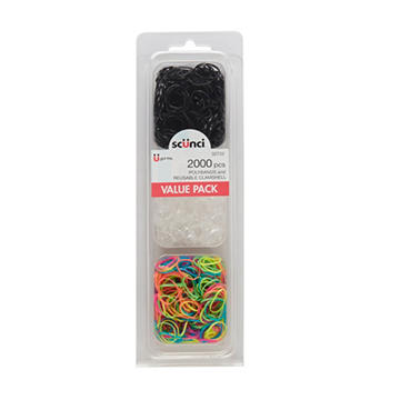 Scunci Assorted Polybands in Reusable Clamshell
