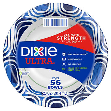 Dixie Ultra Compostable 20 oz Paper Bowls
