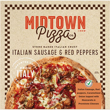 Midtown by H-E-B Italian Sausage & Red Peppers Italian Crust Pizza