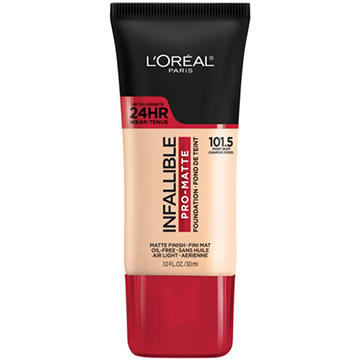 L'Oréal Paris Infallible Pro-Matte Blendable Foundation, Oil Free 101.5 Ivory Buff