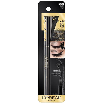 L'Oréal Paris Infallible Flash Cat Eye Waterproof Brush Tip Liquid Eyeliner Black