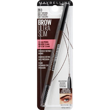 maybelline Brow Ultra Slim Brow Pencil- 260 Deep Brown