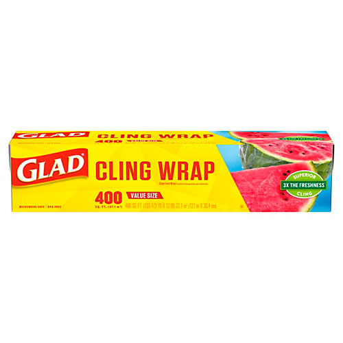 Glad Cling Wrap Clear Plastic Wrap, 200 Sq Ft -  Online  Kosher Grocery Shopping and Delivery Service