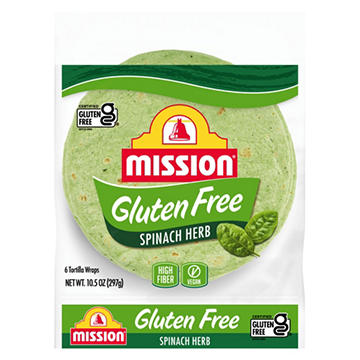 Mission Gluten Free Spinach & Herb Tortilla Wraps