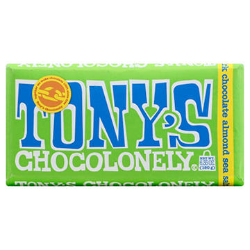 Tony's Chocolonely Bar Dark Almond Sea Salt