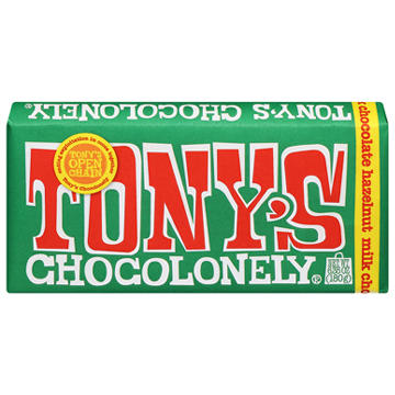 Tony's Chocolonely Hazelnut Milk Chocolate Bar