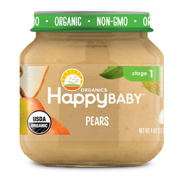 Happy Baby Organics Stage 1 Baby Food - Pears