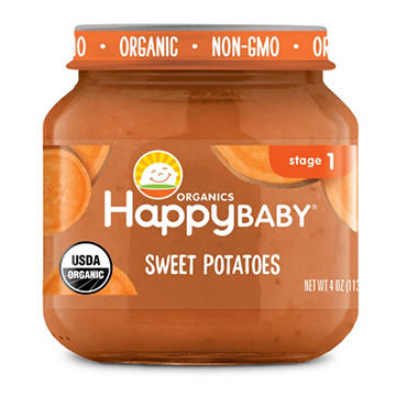 Happy Baby Organics Stage 1 Sweet Potatoes Organic Baby Food Jar