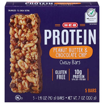 H-E-B 10g Protein Chewy Bars - Peanut Butter Chocolate Chip