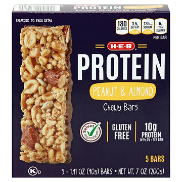 H-E-B 10g Protein Chewy Bars - Peanut & Almond