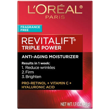 L'Oréal Paris Revitalift Triple Power Face Moisturizer, Fragrance Free