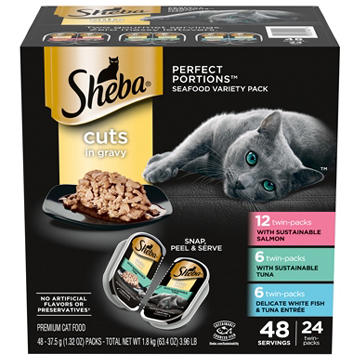 Sheba Perfect Portions Wet Cat Food Variety Pack - Seafood