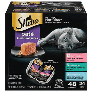 Sheba Perfect Portions Wet Cat Food Pate Twin-Pack Trays