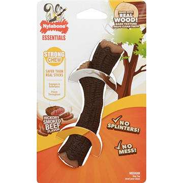 Nylabone Essentials Strong Chew Hickory Smoked Beef Flavor Medium Dog Toy