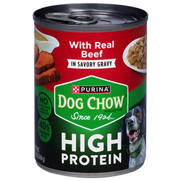 Dog Chow Purina High Protein Wet Adult Dog Food - Real Beef In Savory Gravy