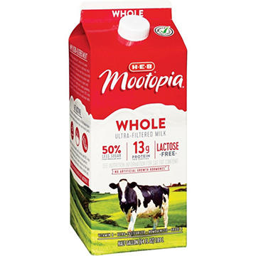 H-E-B Mootopia Lactose Free Whole Milk