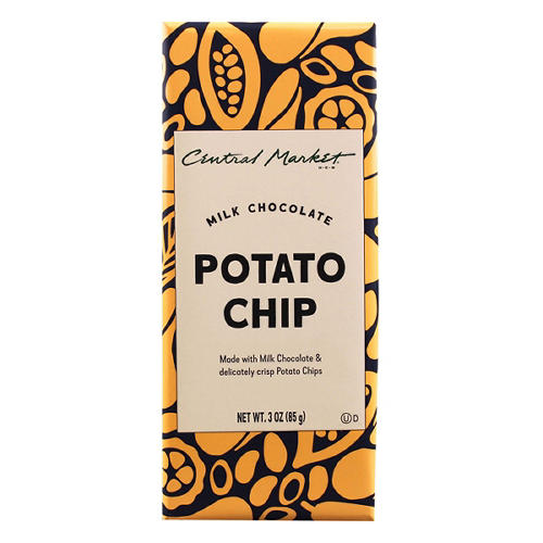 Central Market Milk Chocolate Bar - Potato Chip, 3 oz