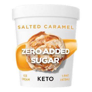 Keto Pint Zero Added Sugar Salted Caramel Ice Cream