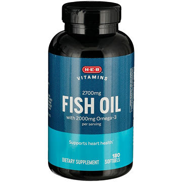 H-E-B Vitamins 2700 mg Fish Oil Lemon Capsule Softgels