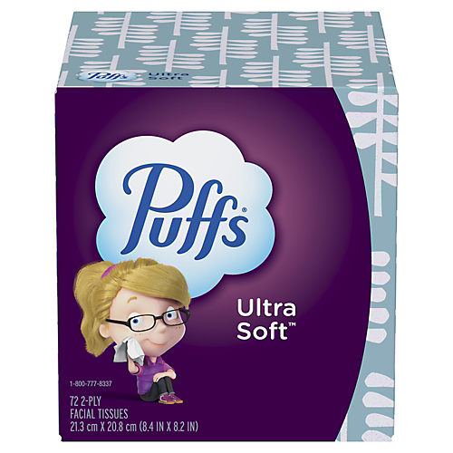 Ultra Soft Facial Tissue, White, 120-Ct.