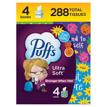 Puffs Ultra Soft Facial Tissues 4 pk