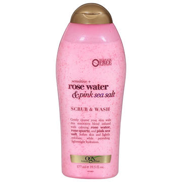 OGX Rose Water & Pink Sea Salt Scrub & Wash