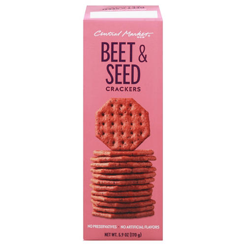 Central Market Beet & Seed Crackers, 5.9 oz