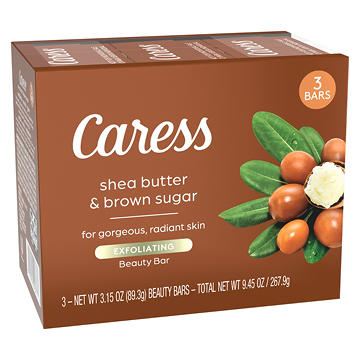 Caress Shea Butter & Brown Sugar Beauty Bar Soap