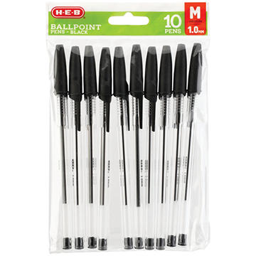 H-E-B 1.0mm Ballpoint Pens - Black Ink