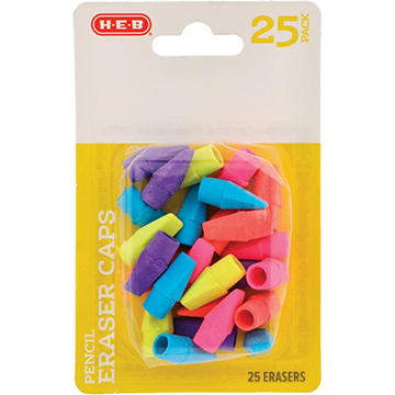 H-E-B Pencil Eraser Caps - Multi Color
