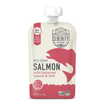 Serenity Kids Organic Pouch - Wild Caught Salmon Butternut Squash & Beet