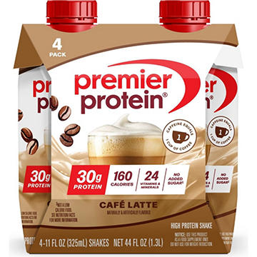 Premier Protein 30g Protein Shakes 4 pk Cartons - Café Latte