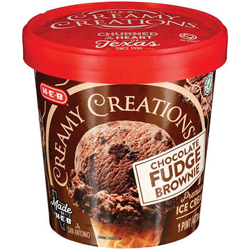 H-E-B Creamy Creations Chocolate Fudge Brownie Ice Cream