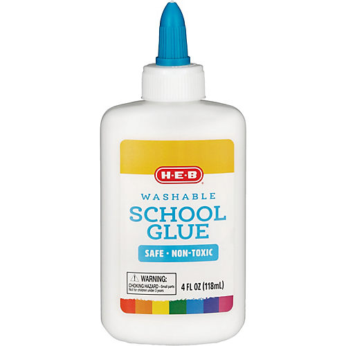 School Smart White School Glue, 4 Ounce Bottle, White