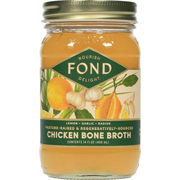 Fond Lemon Radish Garlic & Onion Chicken Bone Broth