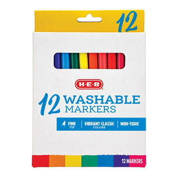 H-E-B Fine Tip Washable Markers