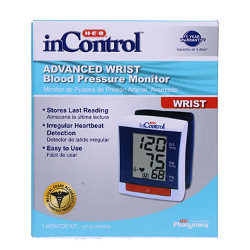 H-E-B inControl Advanced Wrist Blood Pressure Monitor