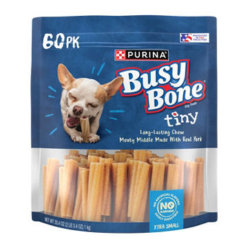 Busy Purina Bone Adult Toy Breed Dog Chew Bone Treats - Tiny