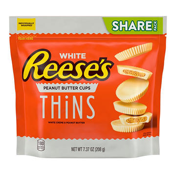 Reese's Thins White Creme Peanut Butter Cups Candy - Share Pack