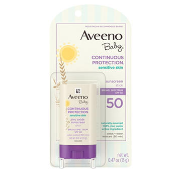 Aveeno Baby Continuous Protection Sensitive Skin Sunscreen Stick Broad Spectrum SPF 50