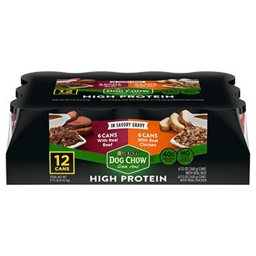 Dog Chow Purina High Protein Wet Adult Dog Food - Real Beef & Real Chicken