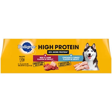 Pedigree High Protein Wet Dog Food - Beef Lamb & Chicken Turkey In Gravy Multipack