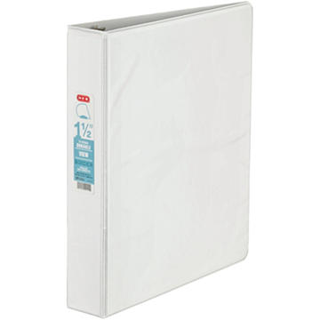 H-E-B D Ring Durable View Binder - White