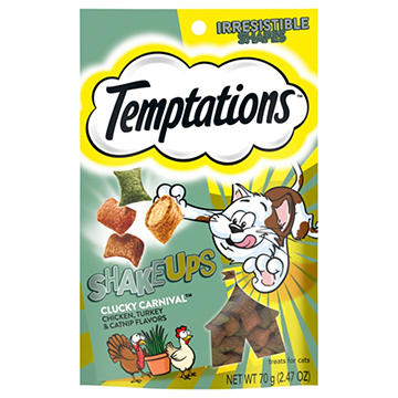 Temptations ShakeUps Crunchy and Soft Cat Treats - Clucky Carnival Flavor